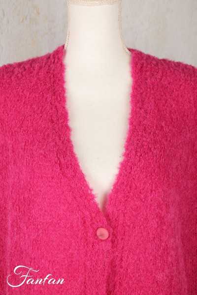 Mes Soeurs & Moi Gilet à franges Thibaut Fuchia Elektron