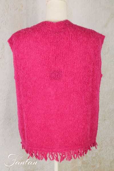 Mes Soeurs & Moi Gilet à franges Thibaut Fuchia Elektron