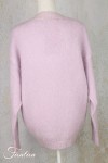 Tricot d'O Pullover lilas-rose poudré fait main Kid Mohair