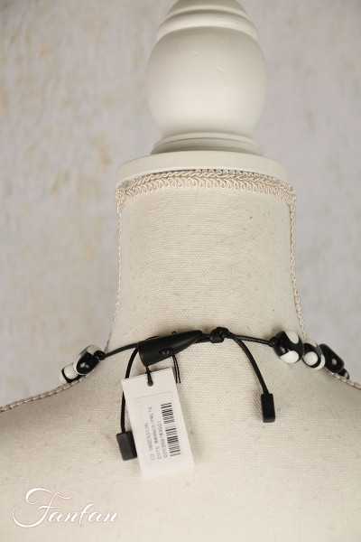 Sobral Sautoir Obsession dots noir et blanc résine