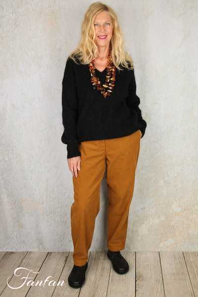 Les Tricots d'O Pullover noiru fait main Kid Mohair