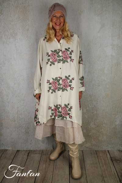 Privatsachen Blouse Origihell Schnee Petit Point en soie