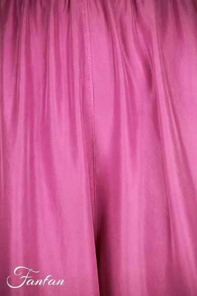 Grizas Pantalon en soie fuchsia 3667/2-S125