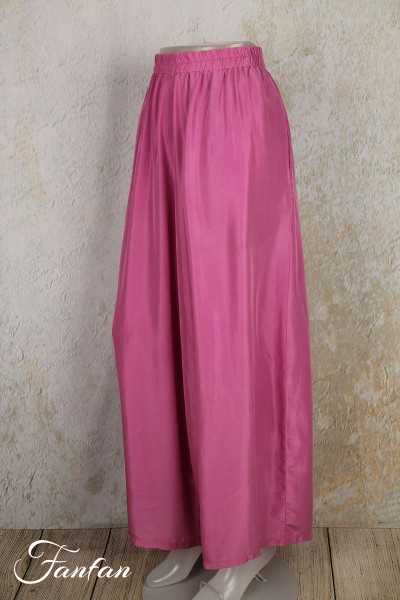 Grizas Pantalon en soie fuchsia 3667/2-S125