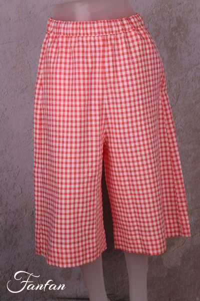 MES SŒURS & MOI Jupe-culotte Martin vichy nectarine