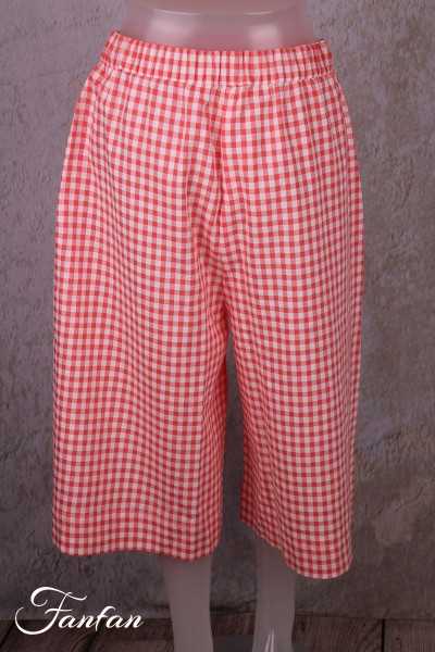 MES SŒURS & MOI Jupe-culotte Martin vichy nectarine