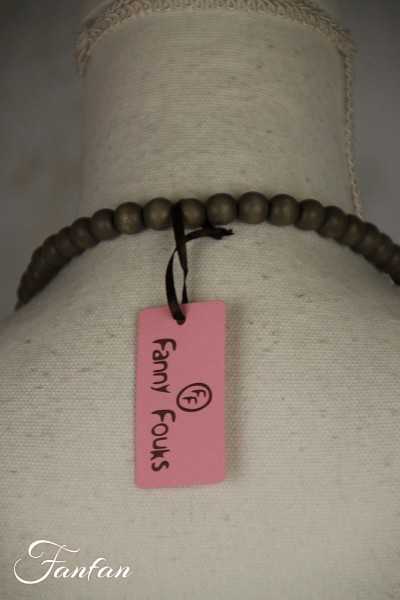 Fanny Fouks Collier sautoir gris boules