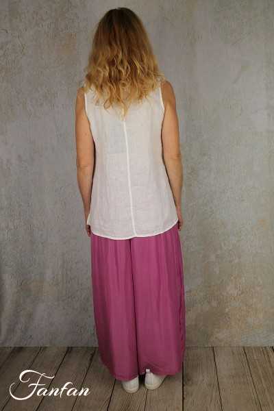 Grizas Pantalon en soie fuchsia 3667/2-S125