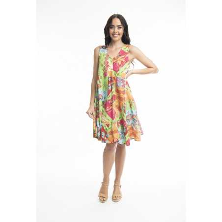 Orientique Naturally Robe Aiya Napa Layers Sleeveless 3076 Print