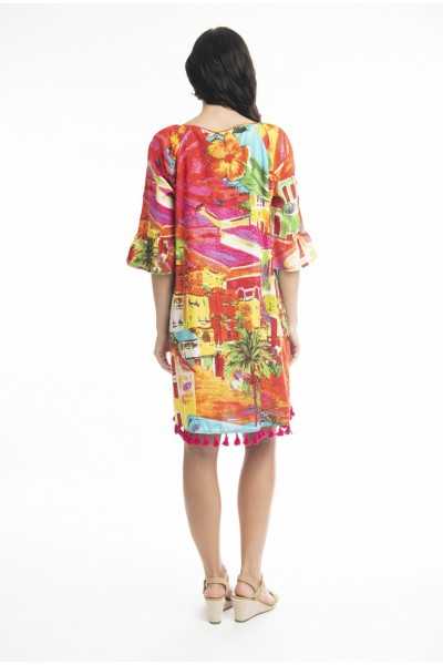 Orientique Naturally Robe Aiya Napa Tassel 3077 Print 1
