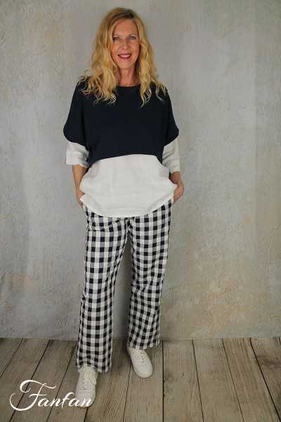 MES SŒURS & MOI Pantalon Mésange vichy azur