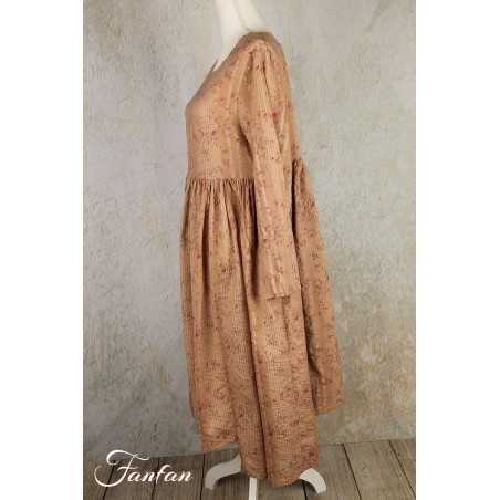 Les Ours Amia Cotton Waffle Dress Liberty Vieux Rose