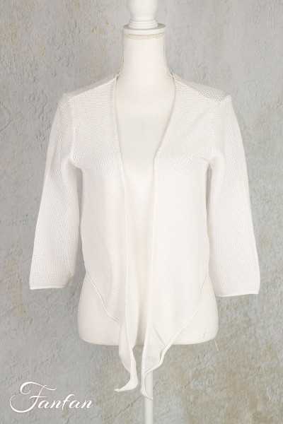 Orientique Naturally Gilet Flat Knit Wrap 1244 White