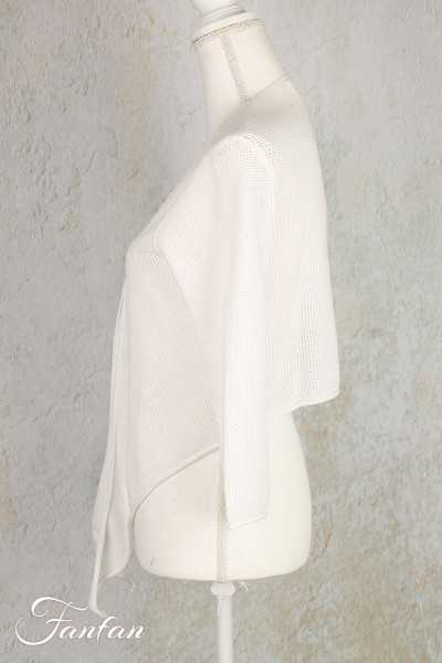 Orientique Naturally Gilet Flat Knit Wrap 1244 White