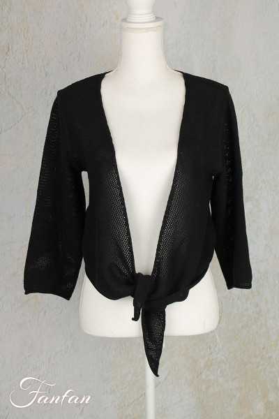 Orientique Naturally Gilet Flat Knit Wrap 1244 Black