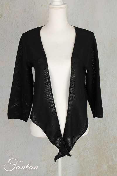 Orientique Naturally Gilet Flat Knit Wrap 1244 Black