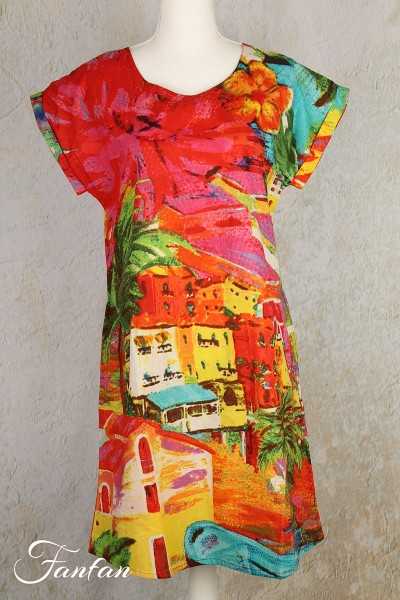 Orientique Naturally Robe Aiya Napa Sleeve Reversible 3073 Print