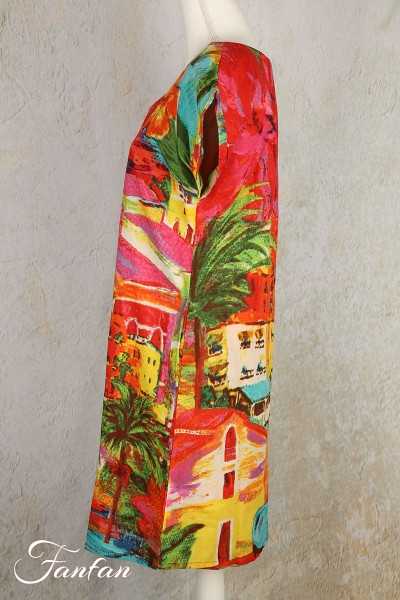 Orientique Naturally Robe Aiya Napa Sleeve Reversible 3073 Print
