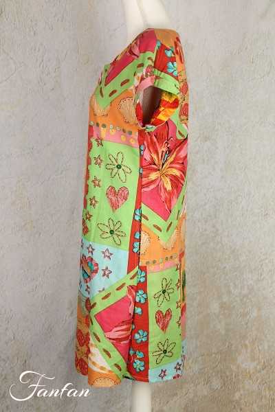 Orientique Naturally Robe Aiya Napa Sleeve Reversible 3073 Print