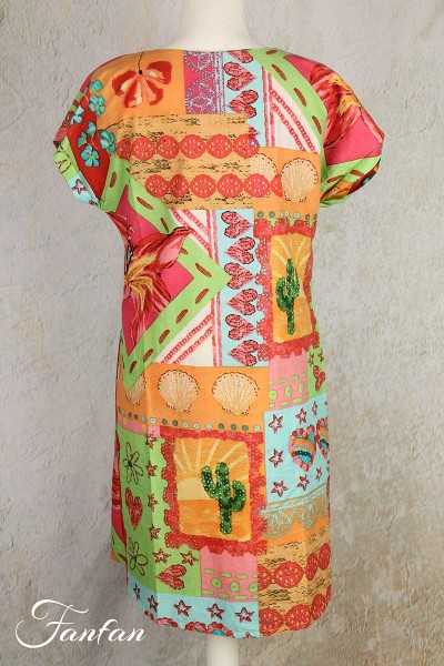 Orientique Naturally Robe Aiya Napa Sleeve Reversible 3073 Print