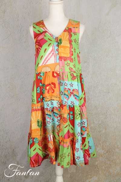 Orientique Naturally Robe Aiya Napa Layers Sleeveless 3076 Print