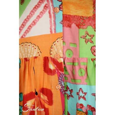 Orientique Naturally Robe Aiya Napa Layers Sleeveless 3076 Print
