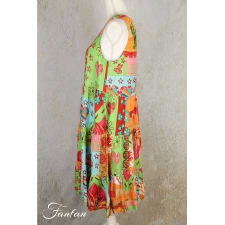 Orientique Naturally Robe Aiya Napa Layers Sleeveless 3076 Print
