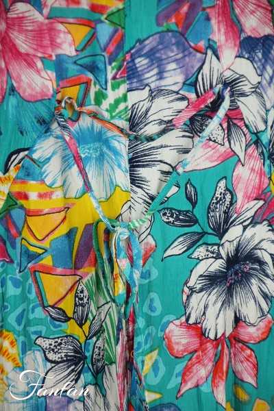 Orientique Naturally Robe Ios Godet Sleeve 3086 Print