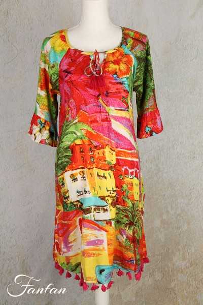 Orientique Naturally Robe Aiya Napa Tassel 3077 Print