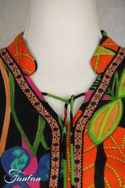 Orientique Naturally Robe Nicossia Embellished 9179 Print