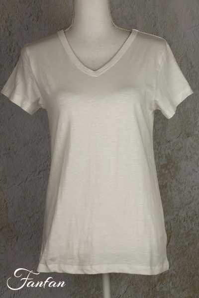 Orientique Naturally Top Essentials V Neck 1246 White