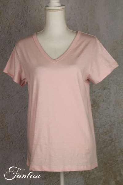 Orientique Naturally Top Essentials V Neck 1246 Strawberry Cream