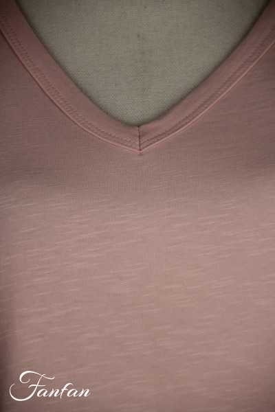 Orientique Naturally Top Essentials V Neck 1246 Strawberry Cream