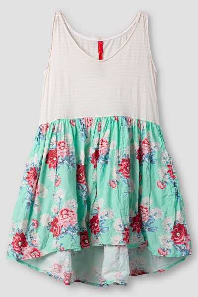 Ewa I Walla Tunique Jill 33360 Turquoise Flower