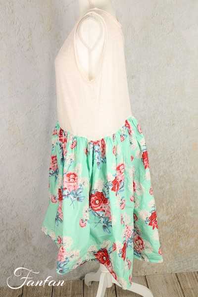 Ewa I Walla Tunique Jill 33360 Turquoise Flower