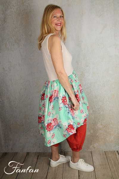 Ewa I Walla Tunique Jill 33360 Turquoise Flower