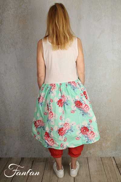 Ewa I Walla Tunique Jill 33360 Turquoise Flower