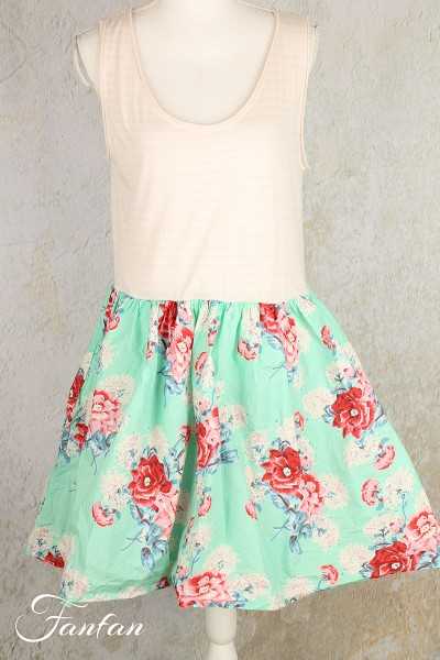 Ewa I Walla Tunique Jill 33360 Turquoise Flower