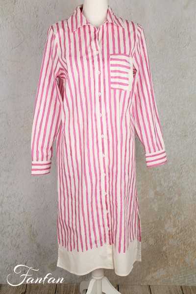 Elemente Clemente Robe chemise Adale rayée Orchidée