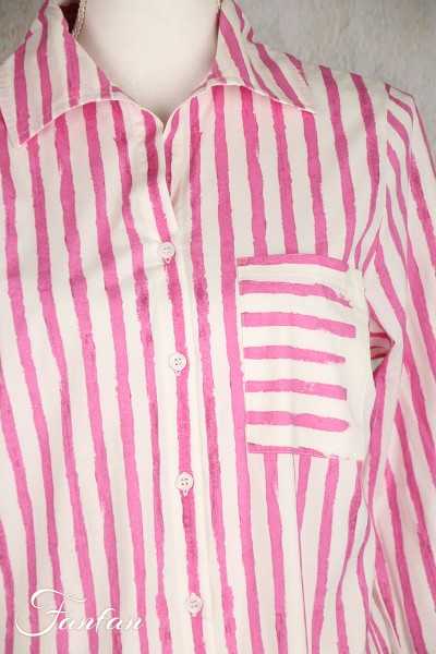 Elemente Clemente Robe chemise Adale rayée Orchidée