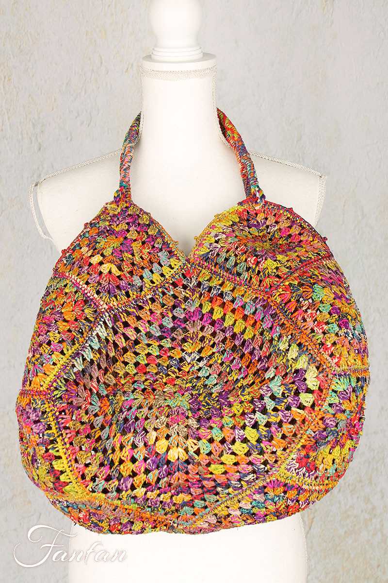 Rabarany Sac en rafia Ramena basic multicolore