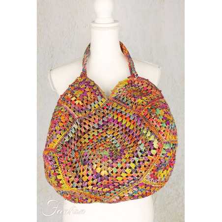 Rabarany Sac en rafia Ramena basic multicolore