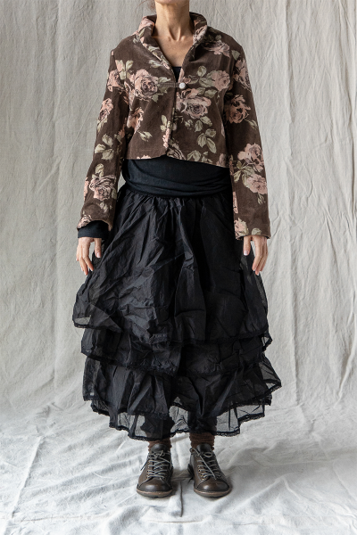 Les Ours Veste Begonia en Velours Fleur Chocolat