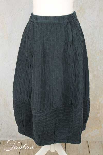 Grizas Jupe en soie et lin noir 4270-CF1-17-295