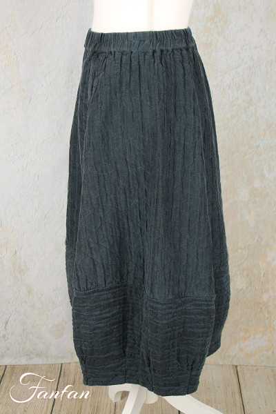 Grizas Jupe en soie et lin noir 4270-CF1-17-295