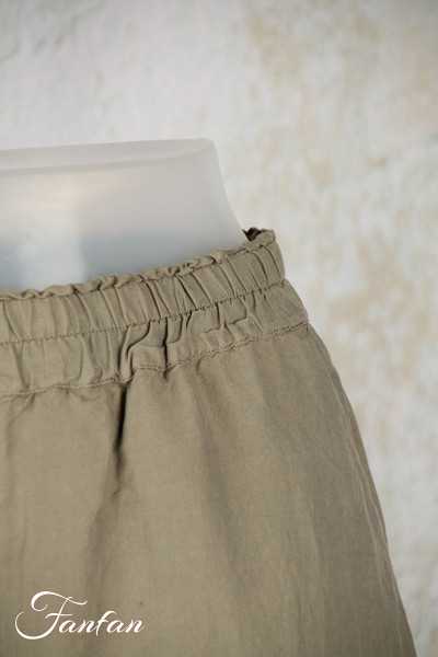 Grizas Pantalon en Soie Kaki 3790-S194-293