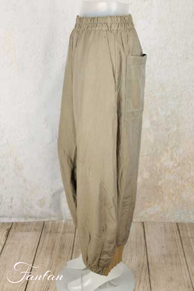 Grizas Pantalon en Soie Kaki 3790-S194-293
