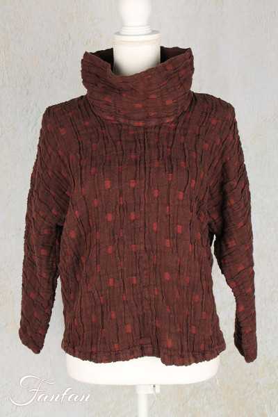 Grizas Blouse en soie et lin chocolat 51849-L279-289