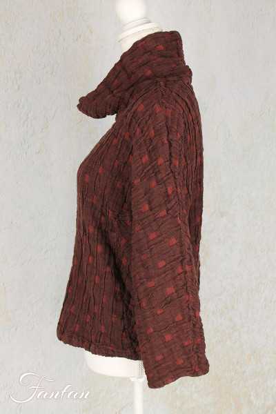 Grizas Blouse en soie et lin chocolat 51849-L279-289