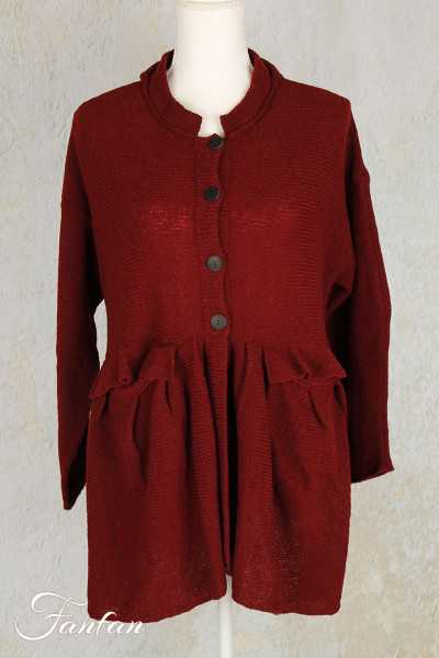 Grizas Veste en maille Bordeaux 65178-R1-973